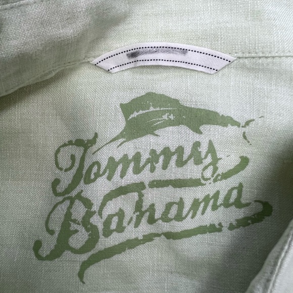 Tommy Bahama Mint Green Linen Shirt XL - Picture 3 of 4